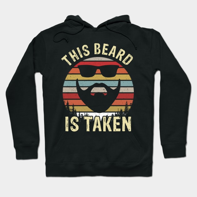 Mens Sorry This Beard is Taken Funny Valentines Day Gift Hoodie by maelotti22925